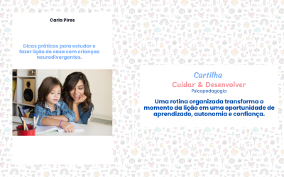 Cartilha – Dicas práticas para estudar e fazer lição de casa com crianças neurodivergentes